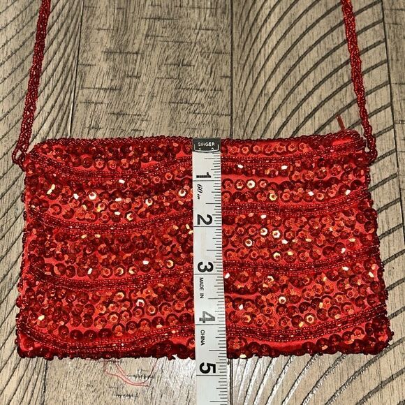 Heirloom Red Hot π Walborg Evening Purse π sparkle π & shineβπͺ© 1970s style! - Picture 12 of 17